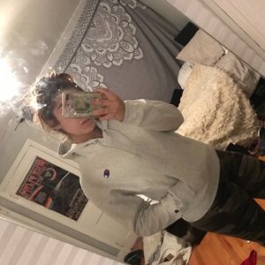 Champion Reverse Weave Silver Grey Hoodie